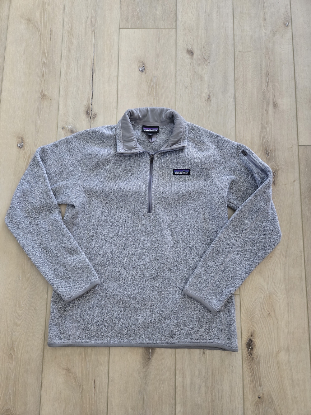 Patagonia Better Sweater Women's Heather Gray Quarter-Zip Fleece Pullover Size L